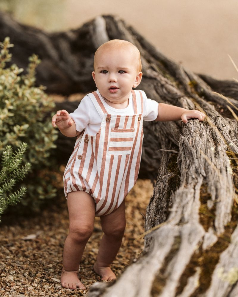 Max 2Pce Bodysuit Set - Caramel Stripe
