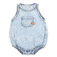 Denim Romper - Acid Wash Light Denim