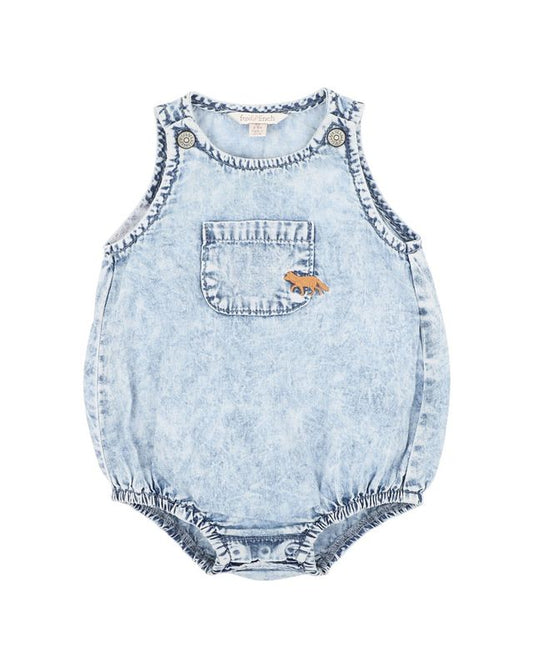 Denim Romper - Acid Wash Light Denim
