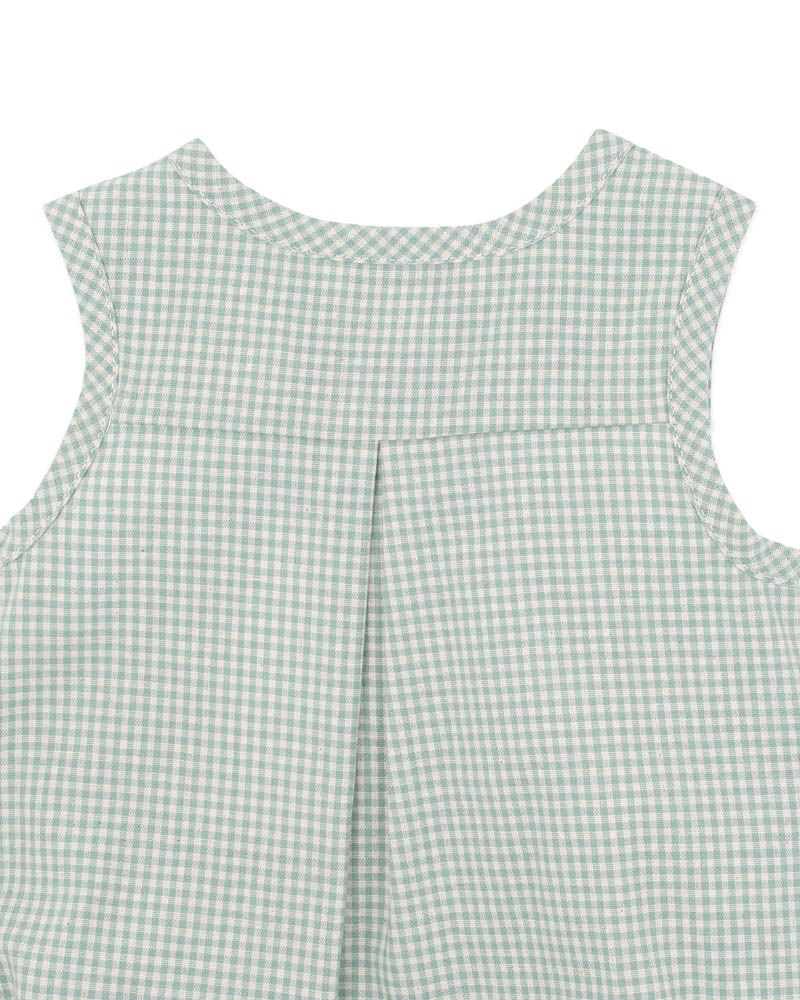 Scott Button Up Bodysuit - Sage Check