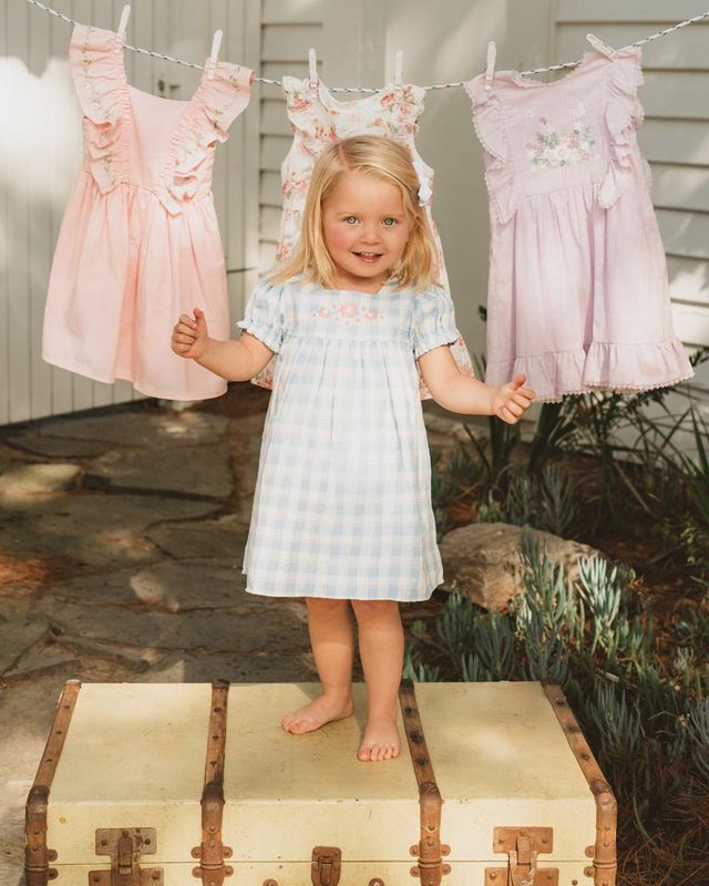 Bonnie Embroidered Dress - Bonnie Check