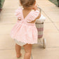 Chelsea Broderie Overlay Bodysuit - Pink