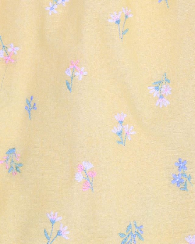 Bonnie Embroidered Dress - Yellow