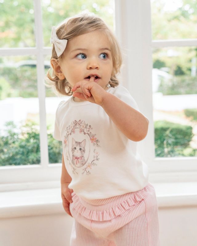 Willa Kitten Tee - Cloud