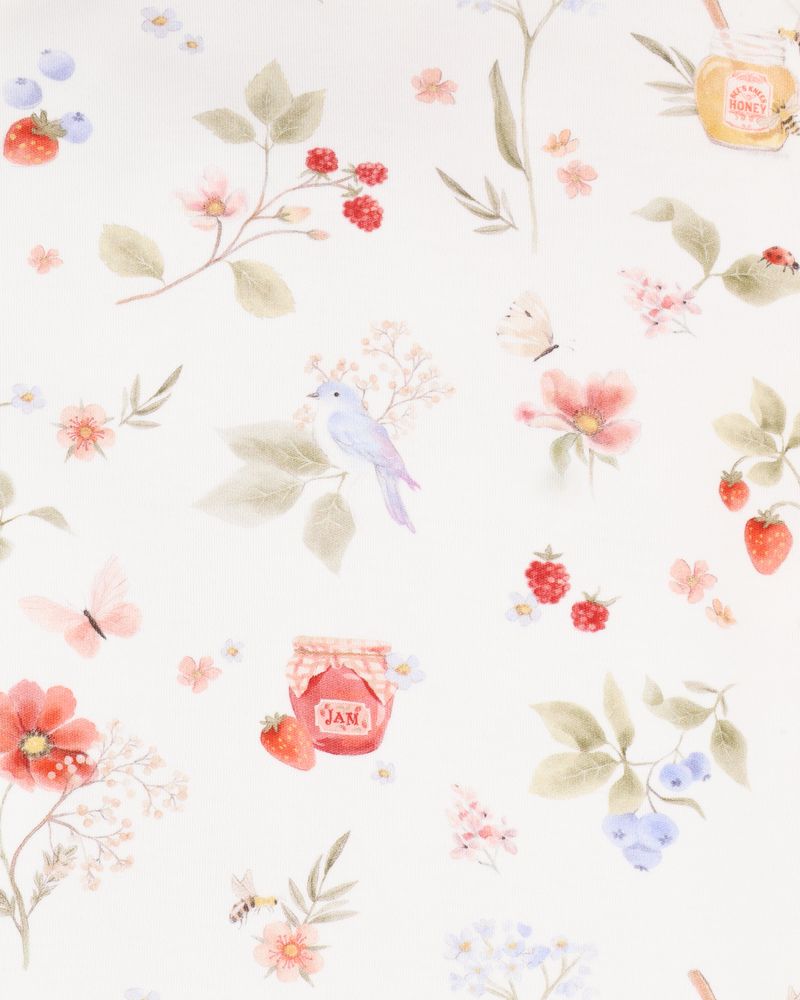 Poppy L/S Zipsuit -Poppy Print