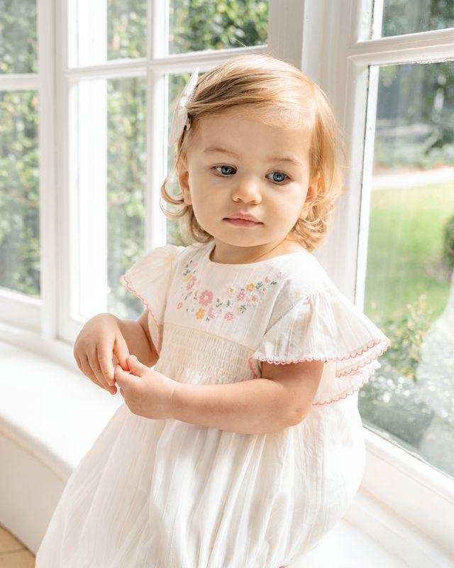 Willa Embroidery Dress - Cream