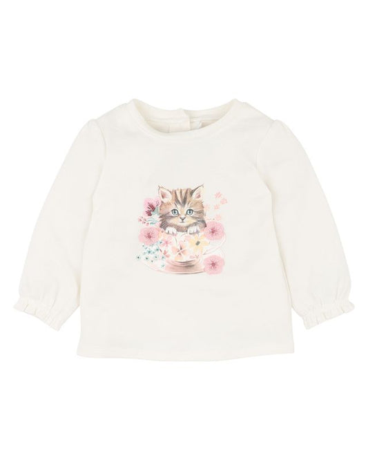 Fern Kitten L/S Tee - Snow