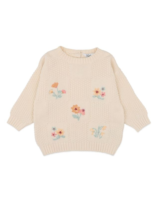 Fern Hand Emb.  Jumper - Cream