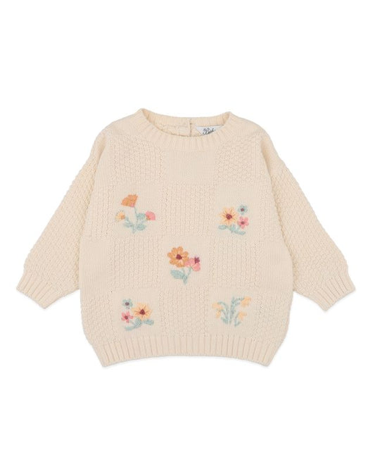 Fern Hand Emb.  Jumper - Cream