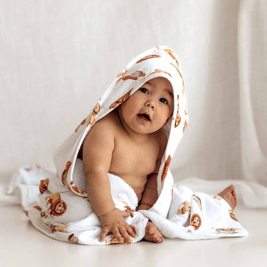 Organic Hooded Towel - Lion