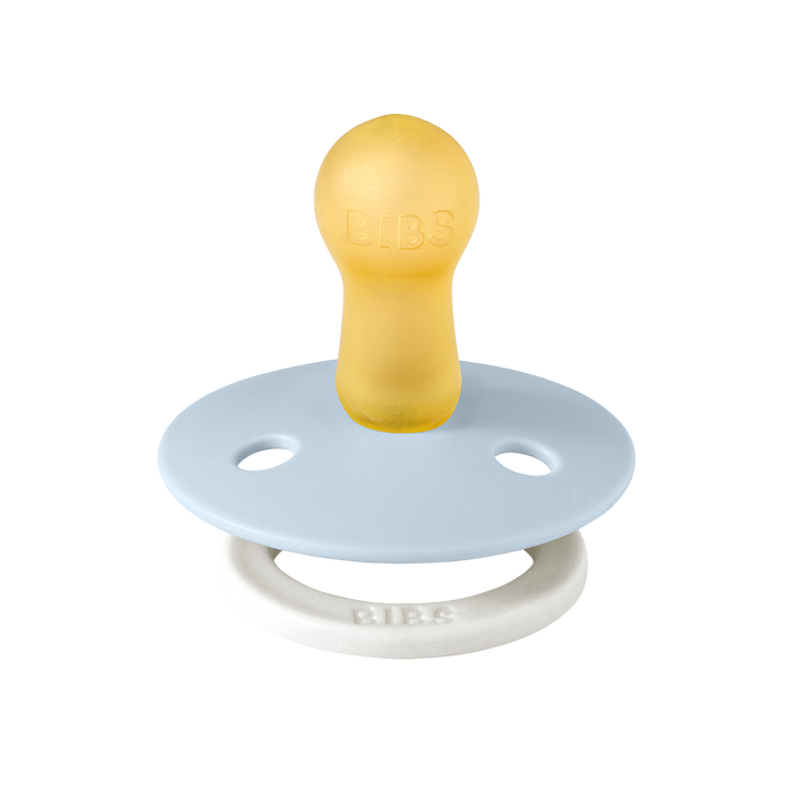 BIBS Night Glow Dummies Size 2 - Baby Blue 2pk