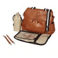 Vegan Leather Tote Triple Compartment Nappy Bag