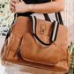 Vegan Leather Tote Triple Compartment Nappy Bag
