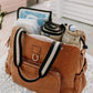 Vegan Leather Tote Triple Compartment Nappy Bag