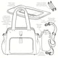 Vegan Leather Tote Triple Compartment Nappy Bag