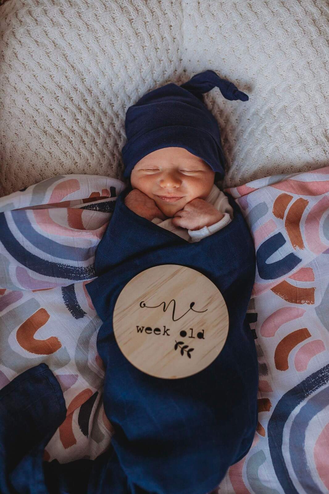Snuggle Hunny - Navy Organic Muslin Wrap