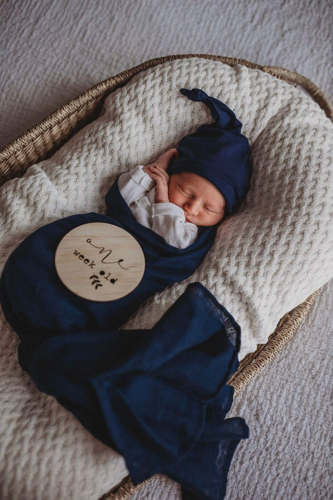 Snuggle Hunny - Navy Organic Muslin Wrap