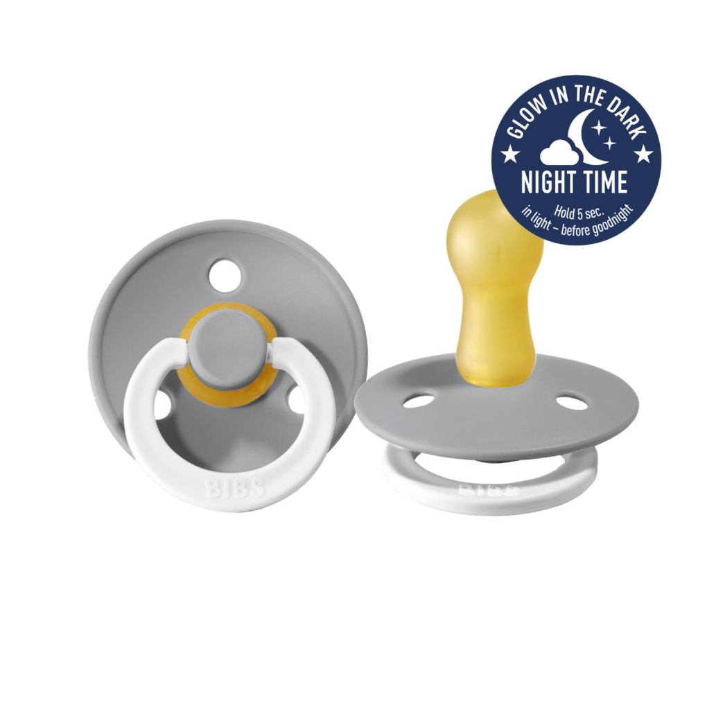 BIBS Night Glow Dummies Size 3 - Cloud 2pk