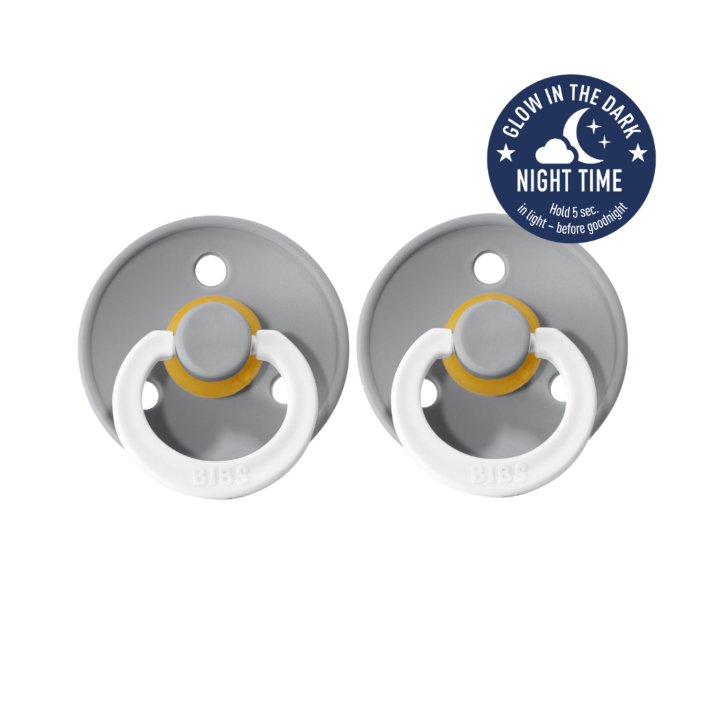 BIBS Night Glow Dummies Size 3 - Cloud 2pk