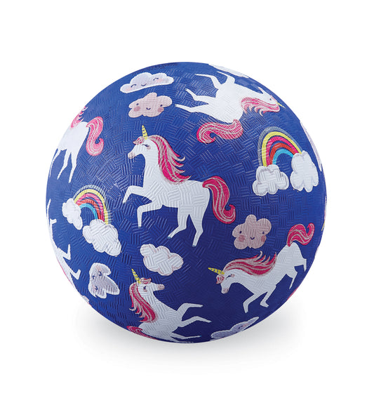 7 Inch Playground Ball - Unicorns (Purple)