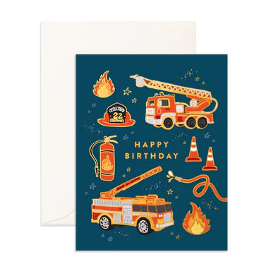 Card - Birthday Fire Truck