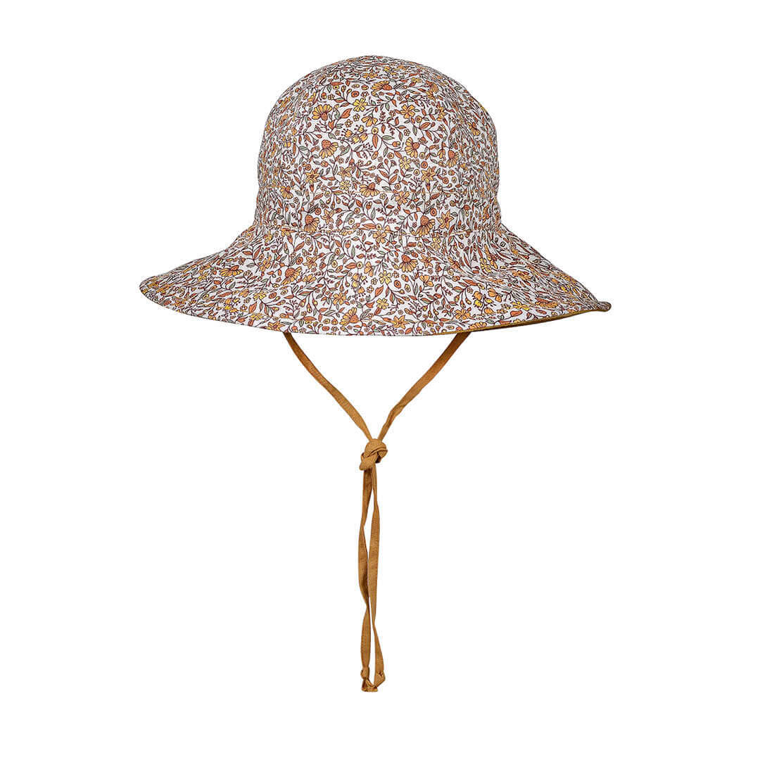 Girls Reversible Panelled Bucket Sun Hat - Mary/Maize