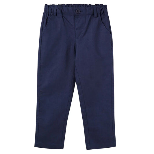 Finley Linen Pants - Navy