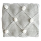 Pom Pom Organic Knit Baby Blanket - Grey