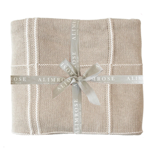 Grid Baby Blanket - Latte