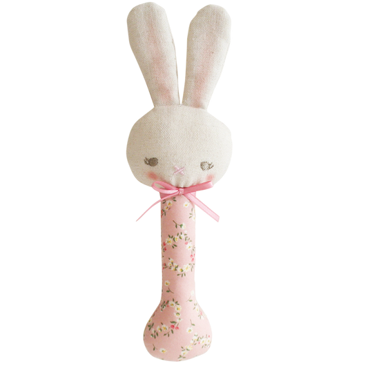 Bunny Stick Rattle - Posy Heart