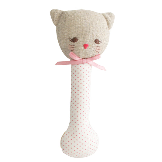 Kitty Stick Rattle - Pink Spot