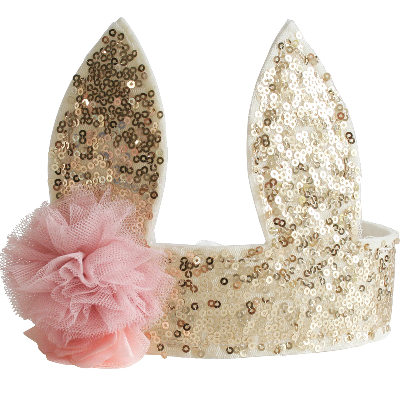 Sequin Bunny Crown - Rose Gold