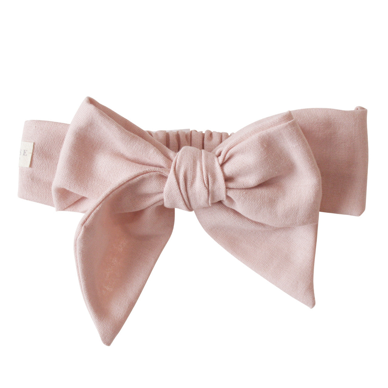 Linen Head Bow - Pink