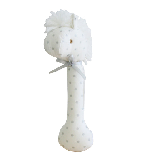 Horse Stick Rattle - Spotty Grey