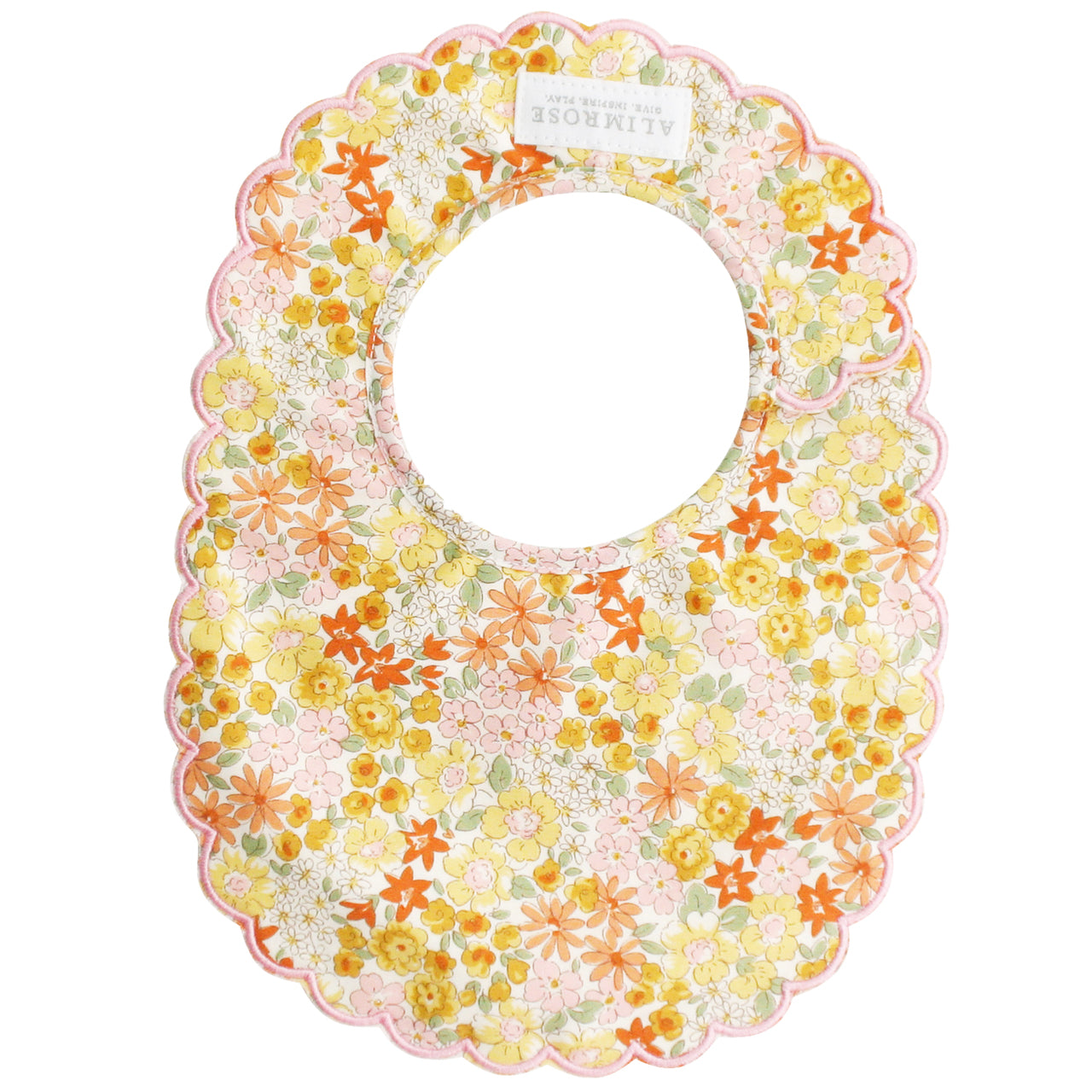 Scallop Edge Bib - Sweet Marigold