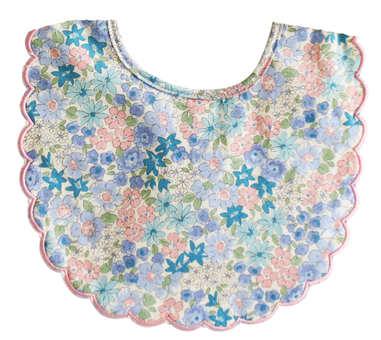 Scallop Bib - Liberty Blue