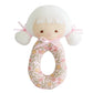 Audrey Grab Rattle - 16cm Blossom Lily Pink