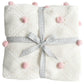 Pom Pom Organic Knit Baby Blanket - Pink
