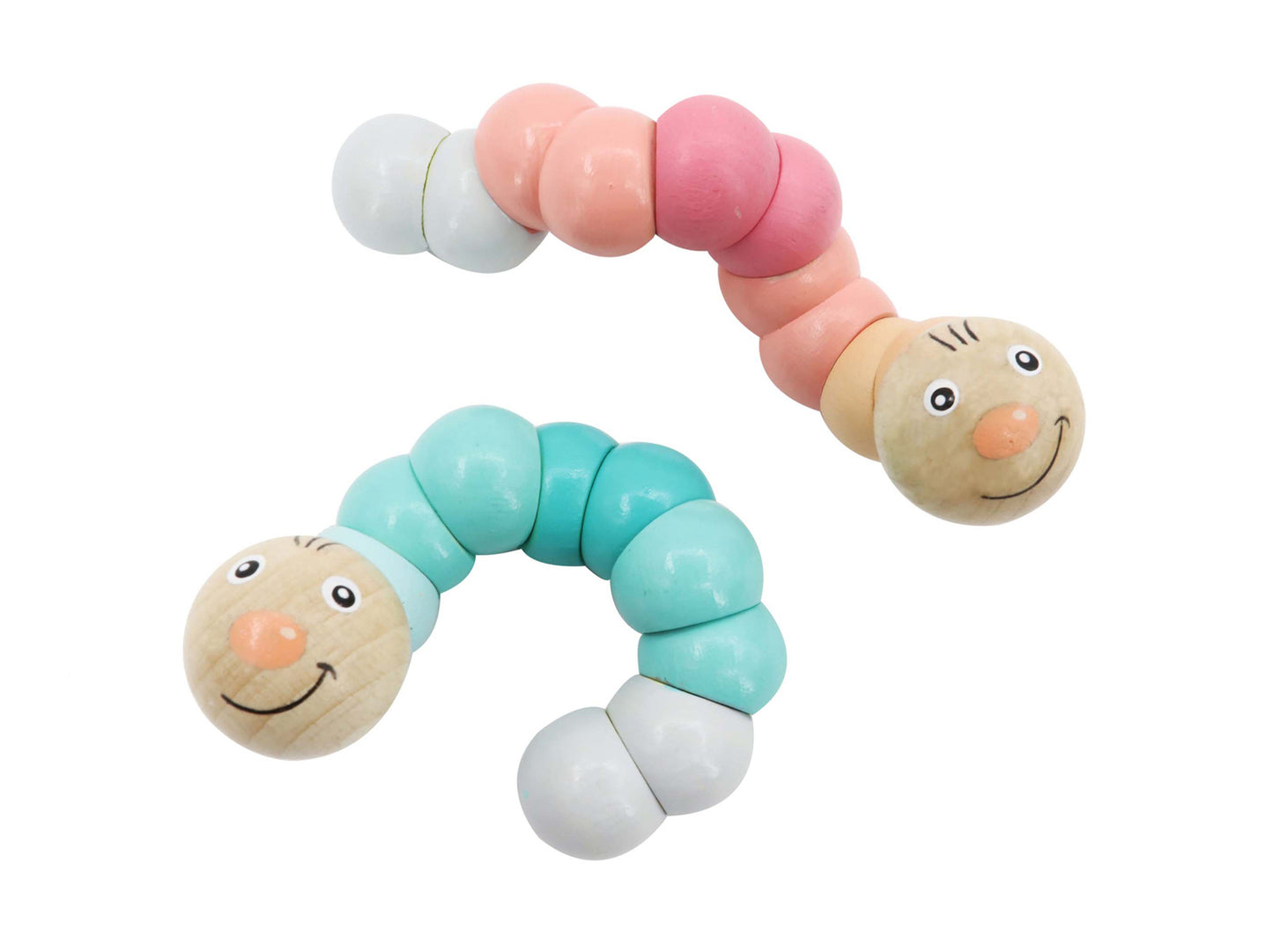 Calm & Breezy Wooden Jointed Worm - Pastel