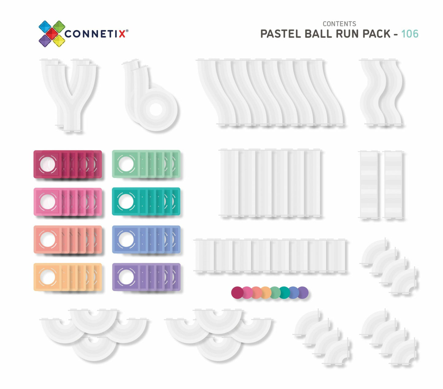 106pc Pastel Ball Run Pack