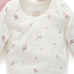 Purebaby Easy Neck L/S Bodysuit 2pk - Vanilla Blossom