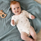 Purebaby Easy Neck L/S Bodysuit 2 Pk - Vanilla Eucalyptus
