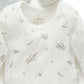 Purebaby Easy Neck L/S Bodysuit 2 Pk - Vanilla Eucalyptus