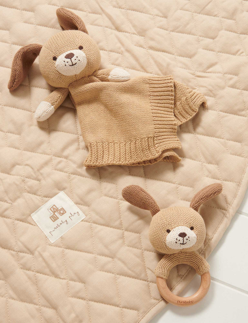 Purebaby Knitted Dog Rattle