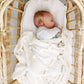 Pom Pom Organic Knit Baby Blanket - All Ivory