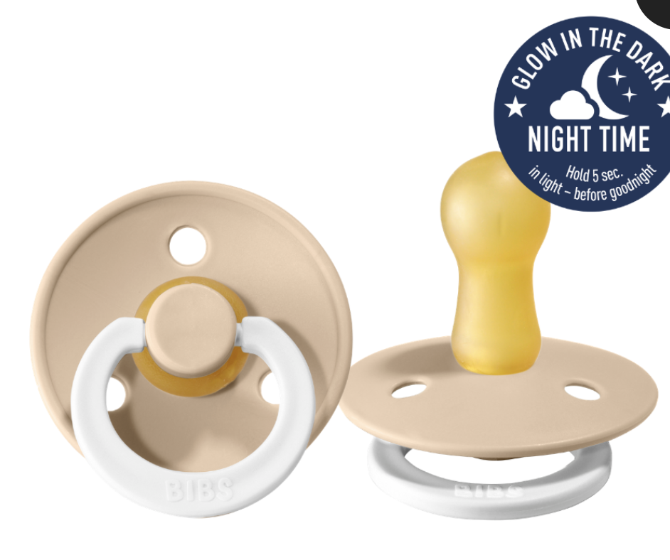 BIBS Night Glow Dummies Size 1 - Blush 2pk