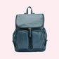 Signature Nappy Backpack - Stone Blue Vegan Leather