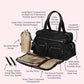Vegan Leather Nappy Carry All - Black