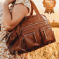 Vegan Leather Nappy Carry All - Tan