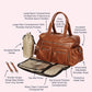 Vegan Leather Nappy Carry All - Tan